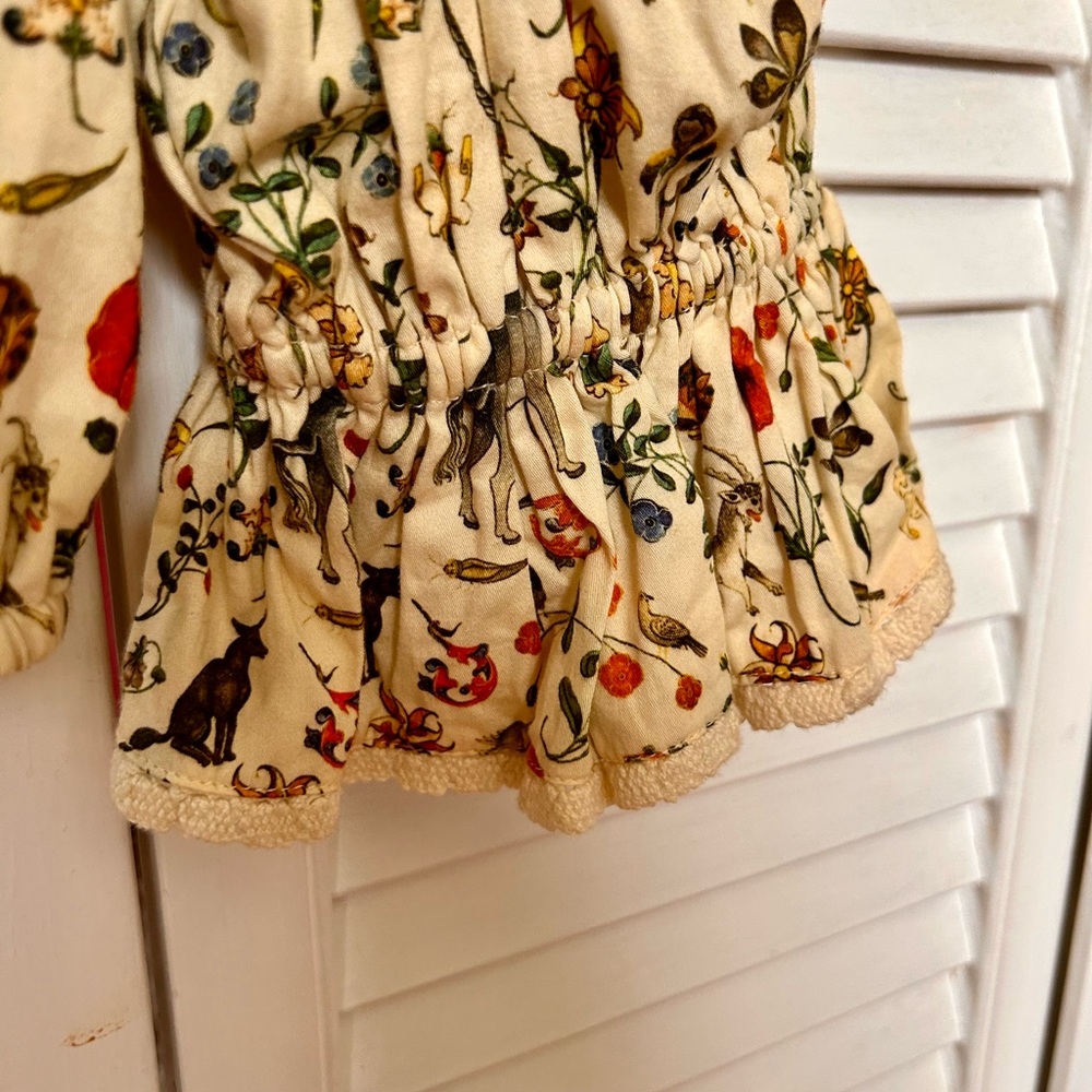 Samantha Pleet Lovelace Blouse - Cream Floral Crop Top - Picture 9 of 9